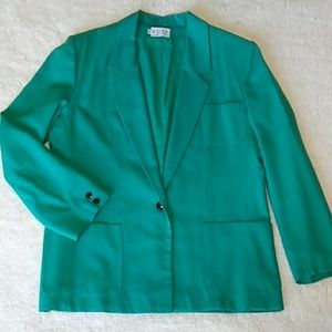 RUSS green, single button, 3pocket blazer